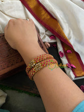 Kada Kundan Bangle -Red Matt-G4824